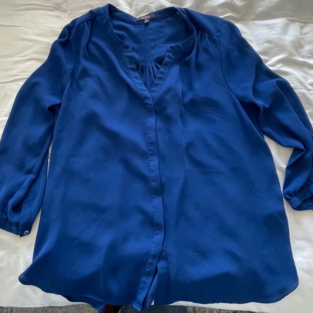 NYDJ ROYAL BLUE BLOUSE
